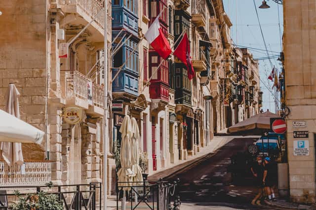 The streets of Valletta in Malta. Pic: Visit Malta/PA.
