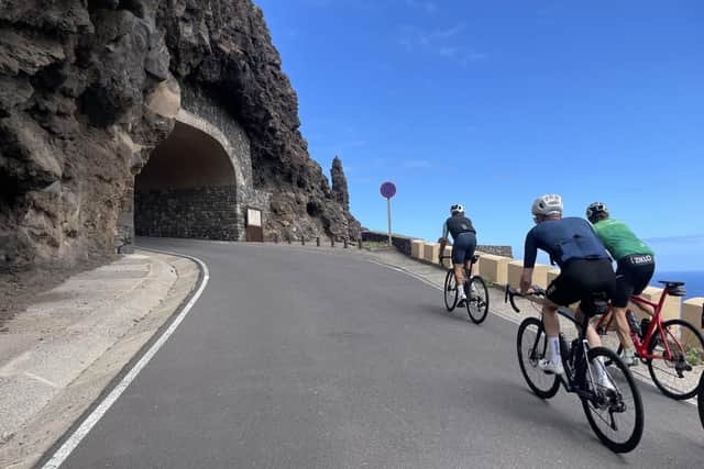 The roads closed to all but bikes and buses of the Punta de Teno headland. Pic: Ben Mitchell/PA.