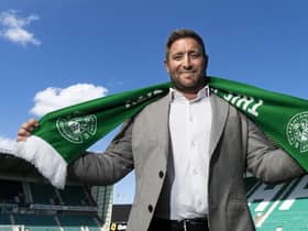 Lee Johnson waves the scarf but there weren't too many ither first-day cliches when he took over at Hibs