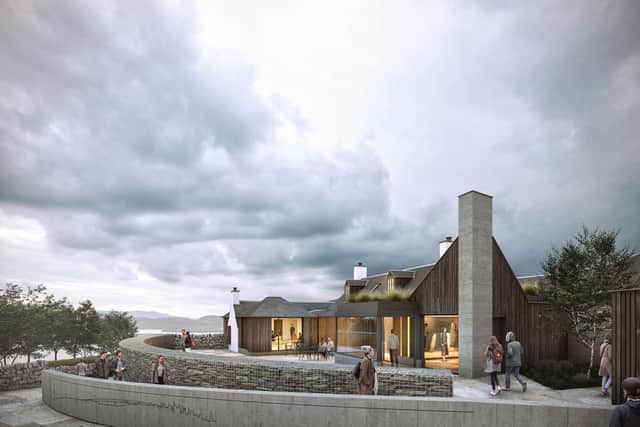 An architect's drawing of the new visitor centre to built at Calanais Standing Stones. PIC: Contributed.