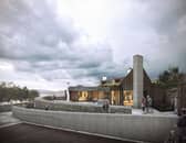 An architect's drawing of the new visitor centre to built at Calanais Standing Stones. PIC: Contributed.