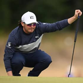 Ewen Ferguson lines up a putt on the ninth green during day one of the Genesis Scottish Open at The Renaissance Club. Picture: Octavio Passos/Getty Images.
