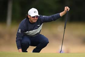 Ewen Ferguson lines up a putt on the ninth green during day one of the Genesis Scottish Open at The Renaissance Club. Picture: Octavio Passos/Getty Images.