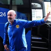 Scotland head coach Steve Clarke arrives in Stuttgart ahead of the Euro 2024 Group A fixture against Hungary. Pic: Andrew Milligan/PA Wire.