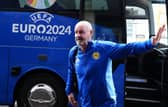 Scotland head coach Steve Clarke arrives in Stuttgart ahead of the Euro 2024 Group A fixture against Hungary. Pic: Andrew Milligan/PA Wire.