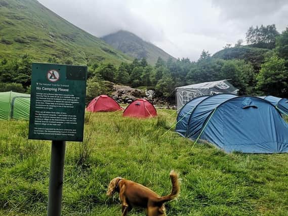 Wild campers have flocked to remote areas of the Highlands since lockdown travel restrictions were eased.