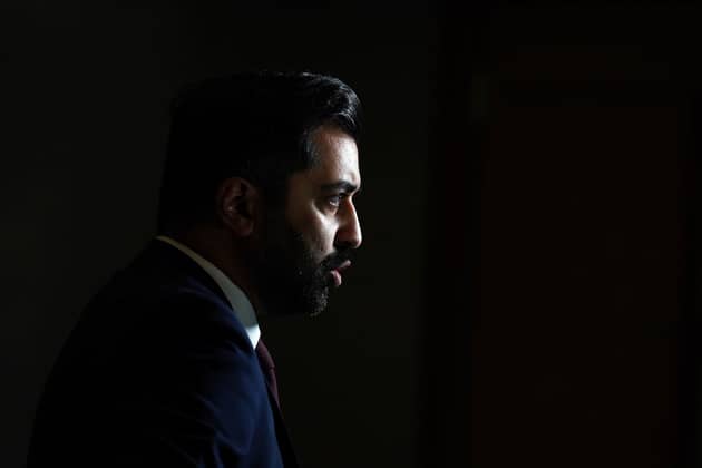 First Minister and SNP leader Humza Yousaf speaks to the media after delivering a speech on the future of Scotland's Energy Sector and the UK general election in Aberdeen. Picture: Andrew Milligan/PA Wire