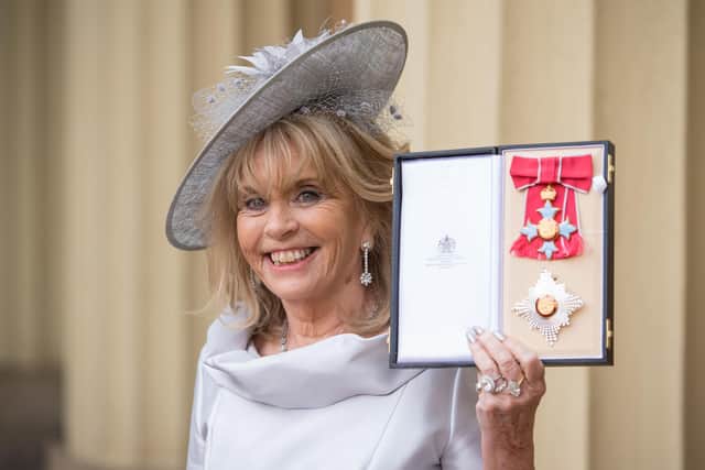 Dame Ann Gloag after being made a Dame Commander at an investiture ceremony at Buckingham Palace in 2019. The Stagecoach founder 'strongly disputes the malicious allegations' made against her after being charged with human trafficking offences. Picture: Dominic Lipinski/PA Wire .
