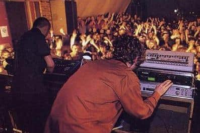 Daft Punk play at Slam at The Arches in 1997.