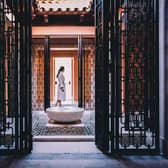 The entrance to Cap Vermell's Serenity Spa