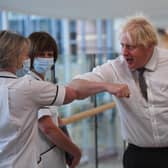 The Prime Minister said it was “barely 30 seconds” that he was not wearing a face-covering during the visit to Hexham General Hospital on November 8.