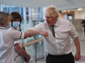 The Prime Minister said it was “barely 30 seconds” that he was not wearing a face-covering during the visit to Hexham General Hospital on November 8.