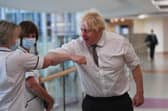 The Prime Minister said it was “barely 30 seconds” that he was not wearing a face-covering during the visit to Hexham General Hospital on November 8.