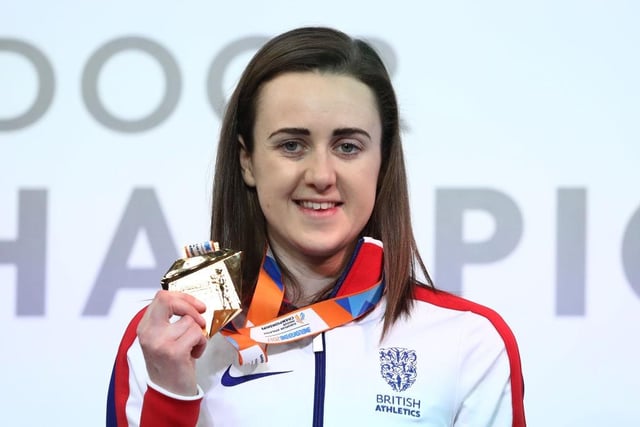 Laura Muir's first success at the European Indoors competition came in 2017 when she won the 1500m.