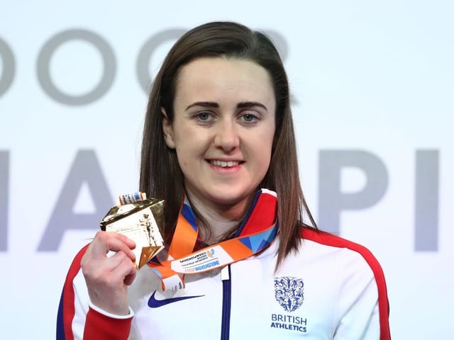 Laura Muir's first success at the European Indoors competition came in 2017 when she won the 1500m.