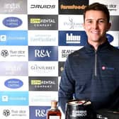 Forres man Jeff Wright celebrates after landing his maiden Tartan Pro Tour win in the Pollok Open. Picture: Tartan Pro Tour