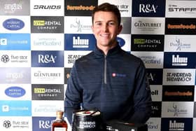 Forres man Jeff Wright celebrates after landing his maiden Tartan Pro Tour win in the Pollok Open. Picture: Tartan Pro Tour