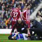 St Johnstone striker Nicky Clark was sent off for a challenge on Rangers midfielder Ryan Jack  (Photo by Rob Casey / SNS Group)