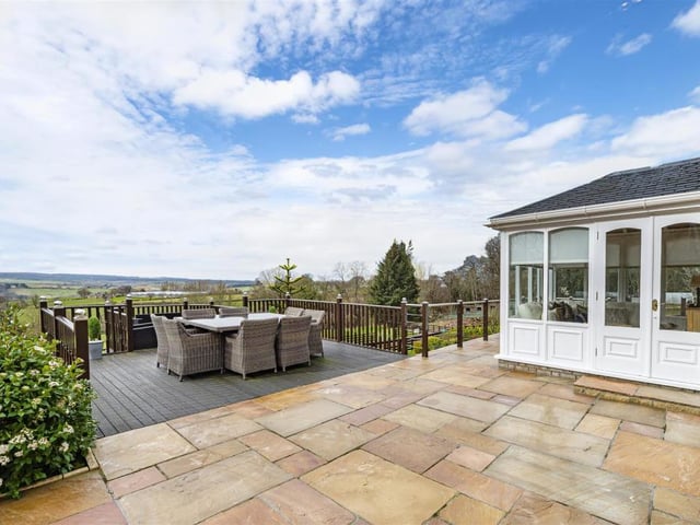Patio and deck area.