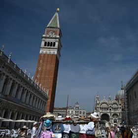 St Mark's square in Venice earlier this month.
