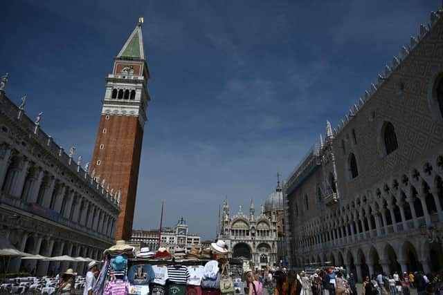 St Mark's square in Venice earlier this month.