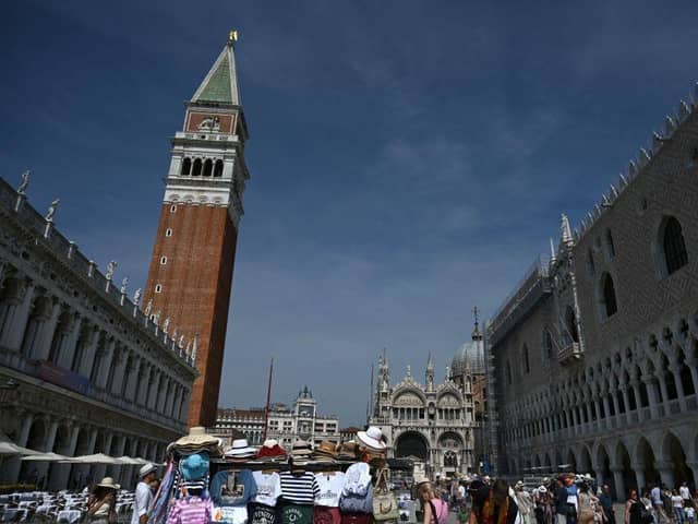 St Mark's square in Venice earlier this month.