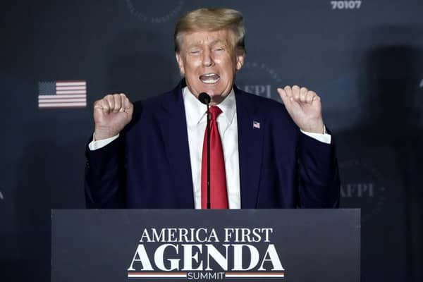 Donald Trump's populist 'America First' rhetoric has become a familiar part of US politics (Picture: Drew Angerer/Getty Images)