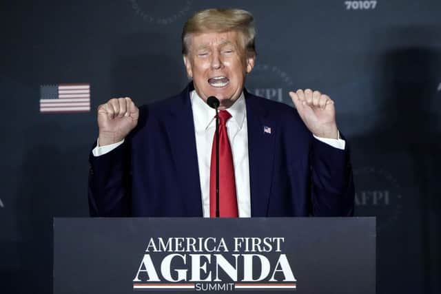 Donald Trump's populist 'America First' rhetoric has become a familiar part of US politics (Picture: Drew Angerer/Getty Images)