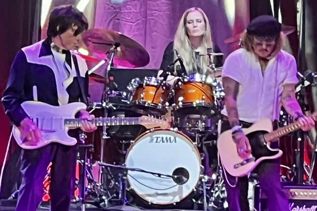 Depp flew straight from Virginia in the US to join his music collaborator Jeff Beck on his European tour. Photo: @MrsWass25 / SWNS.