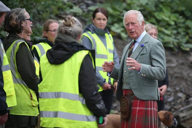 Princes Charles in Caithness as part of a two-day visit to Scotland. (Picture credit: Paul Campbell/PA Wire)