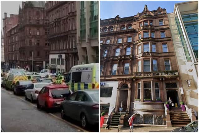An appeal has been launched to help the residents of the Park Inn in Glasgow, following a knife attack yesterday.