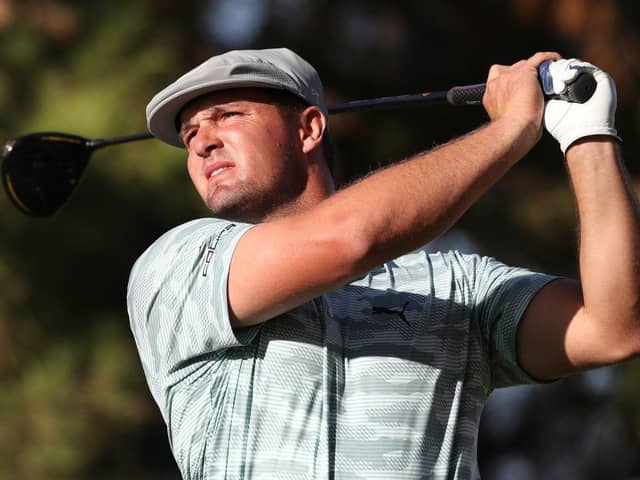 2020 US Open champion Bryson DeChambeau is against the bid to roll back the ball at the top level in the men's game. Picture: Matthew Stockman/Getty Images.