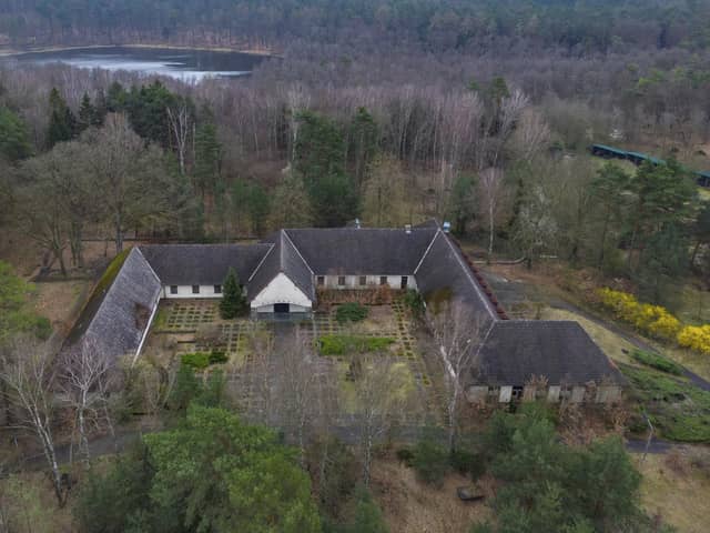 The former villa of Adolf Hitler’s propaganda minister, Joseph Goebbels on the Bogensee site, near the town of Wandlitz, about 25 miles north of Berlin. Picture: Patrick Pleul/dpa via AP