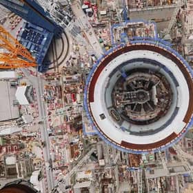 Building work on the new nuclear reactor at Hinkley Point C Power Station in Somerset. Image: EDF/SWNS.