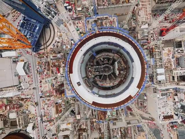 Building work on the new nuclear reactor at Hinkley Point C Power Station in Somerset. Image: EDF/SWNS.