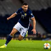Robert Snodgrass in action for Scotland before retiring from international football. (Photo by Alan Harvey / SNS Group)