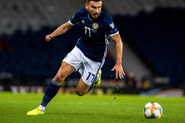 Robert Snodgrass in action for Scotland before retiring from international football. (Photo by Alan Harvey / SNS Group)