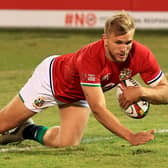 Chris Harris scored a try for the Lions against the Sharks on Saturday. Picture: David Rogers/Getty Images