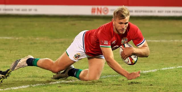 Chris Harris scored a try for the Lions against the Sharks on Saturday. Picture: David Rogers/Getty Images