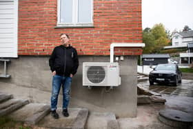Heat pumps like this one on a house near Oslo are commonplace in Norway and other Scandinavian countries (Picture: Petter Berntsen/AFP via Getty Images)