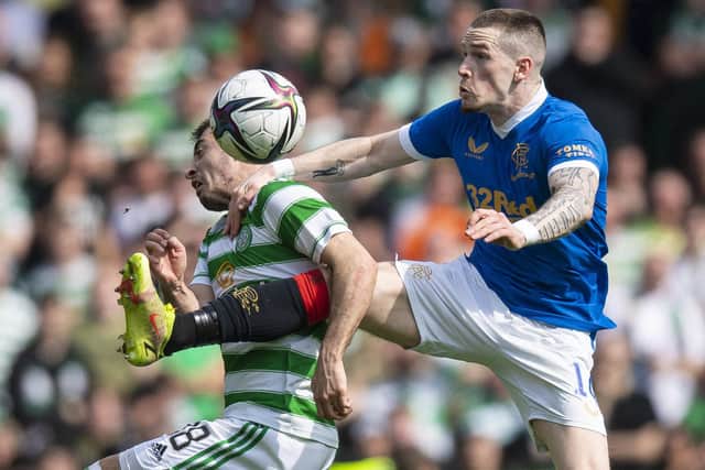Speculation will surround Rangers star Ryan Kent and Celtic ace Josip Juranovic in January. (Photo by Ross MacDonald / SNS Group)