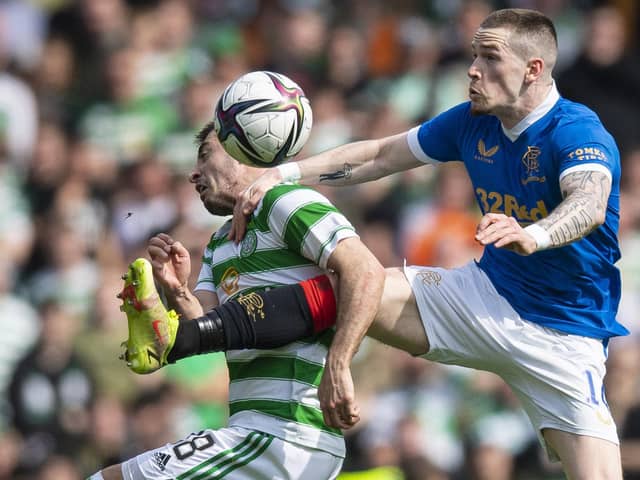 Speculation will surround Rangers star Ryan Kent and Celtic ace Josip Juranovic in January. (Photo by Ross MacDonald / SNS Group)
