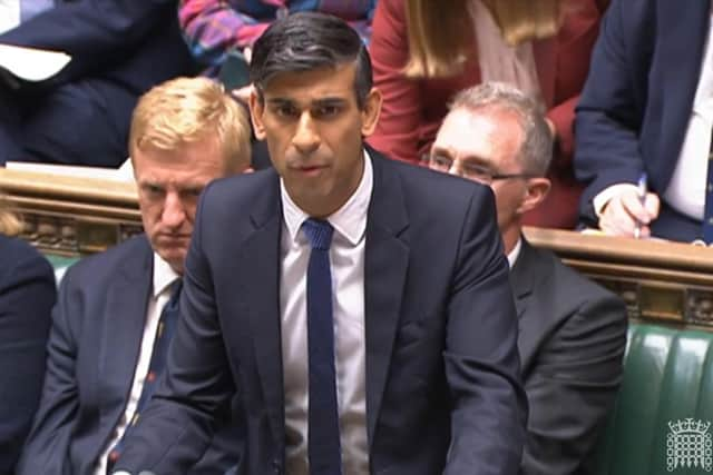 Prime Minister Rishi Sunak speaks during Prime Minister's Questions in the House of Commons, London.