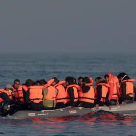 Some migrants crossing the English Channel are from Eritrea and Somalia, which have experienced years of climate change-related drought, water and food shortages, and violent conflict (Picture: Dan Kitwood/Getty Images)