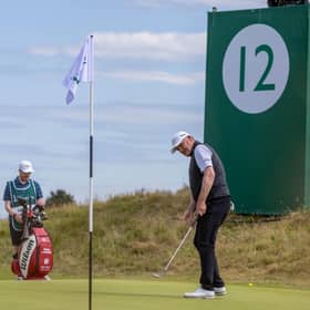 Paul Lawrie pictured during the Senior Open Championship presented by Rolex at Carnoustie Golf Links. Picture: Kenny Smith/Getty Images.