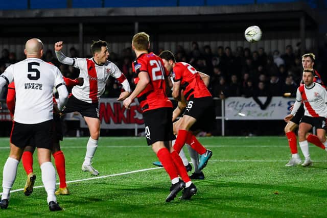 Nicky Little makes it 2-0 for Clydebank.