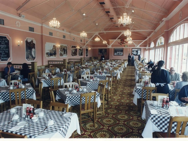 Interior of Harry Ramsden's restaurant in Newhaven, 1990s.