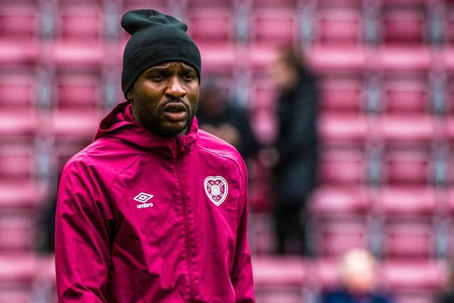 Clevid Dikamona left Hearts last season.