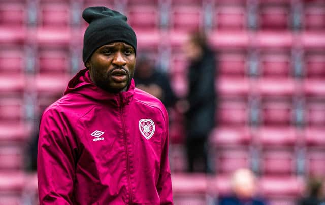 Clevid Dikamona left Hearts last season.