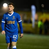 Rangers midfielder Charlie McCann made his first team debut in the Scottish Cup tie against Annan Athletic in February. (Photo by Rob Casey / SNS Group)